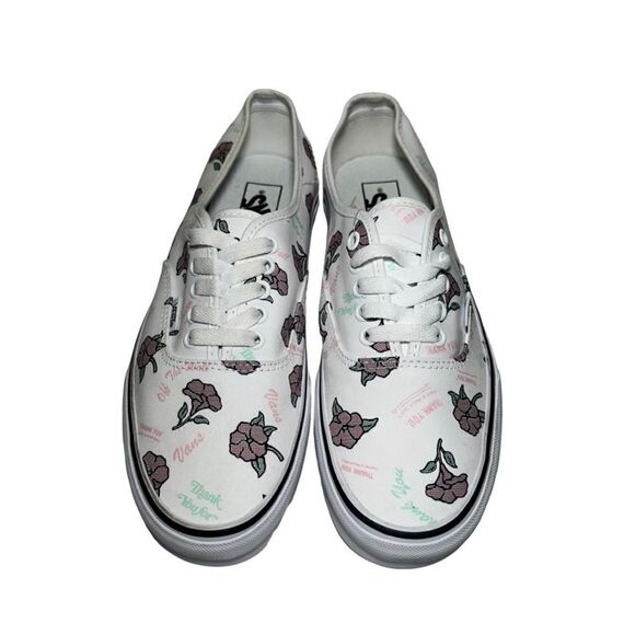 Women’s vans floral pattern size 10.5 white - Picture 2 of 5